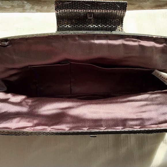 Vintage SharMark Black and Clear Beaded Clutch - Picture 13 of 13